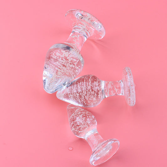 VelvetPulse Glow-in-the-Dark Crystal Butt Plug