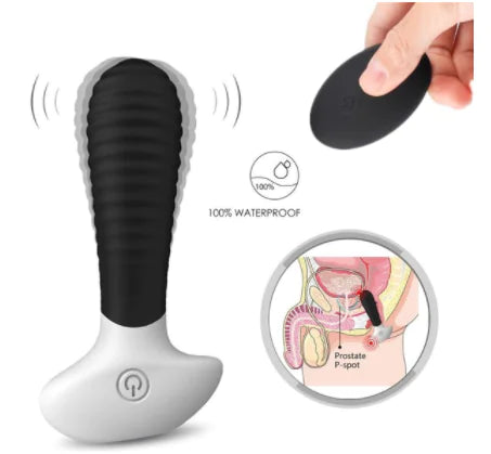 Unisex Threaded Anal Plug with Remote Control